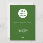 Corporate Holiday Card with Custom Logo Feestdagenkaart (Achterkant)