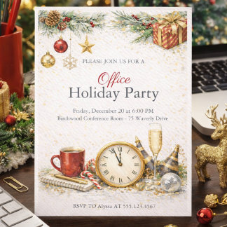 Corporate Holiday Celebration Invitation Kaart