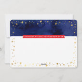 CORPORATE HOLIDAY geloven script marine rood goud Feestdagenkaart (Achterkant)