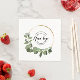Corporate Holiday Green WreatCustom Logo Servet