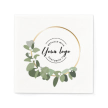 Corporate Holiday Green WreatCustom Logo