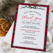 Corporate Holiday Party Invitation - Thank You Red Kaart