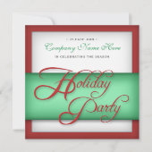 Corporate Holiday Party - Rood & Groen Uitnodiging (Voorkant)