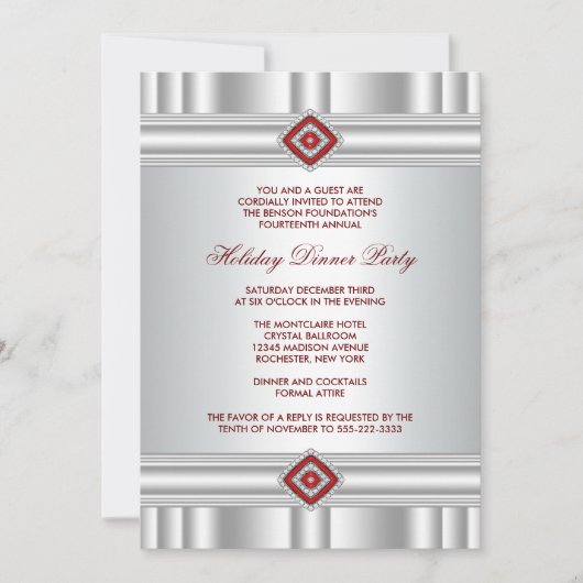 Corporate Holiday Party Uitnodigingen Rood (Voorkant)