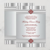 Corporate Holiday Party Uitnodigingen Rood (Voorkant / Achterkant)