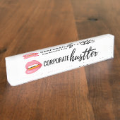Corporate Hustler Desk Bord Naambordje (Zijkant)