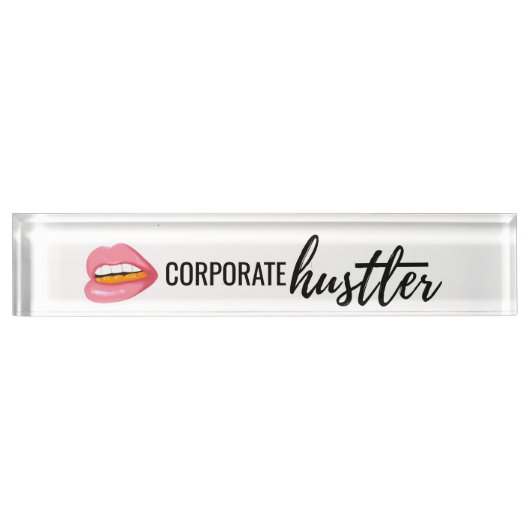 Corporate Hustler Desk Bord Naambordje (Voorkant)