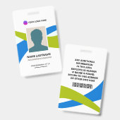 Corporate ID Card Design Template Badge (Voor- en achterkant)