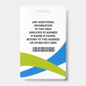 Corporate ID Card Design Template Badge (Achterkant)