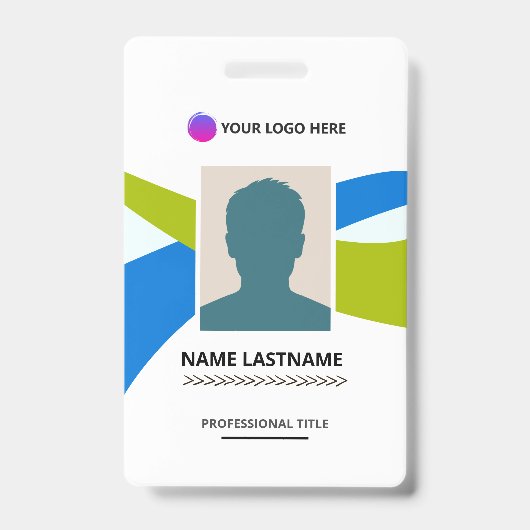 Corporate ID Card Design Template Badge (Voorzijde)