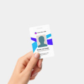 Corporate ID Card Design Template Badge (Handheld)