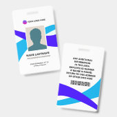 Corporate ID Card Design Template Badge (Voor- en achterkant)