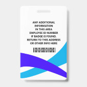 Corporate ID Card Design Template Badge (Achterkant)