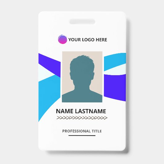 Corporate ID Card Design Template Badge (Voorzijde)