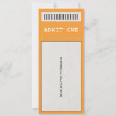 Corporate Jazz Music Night Ticket-uitnodiging Kaart (Achterkant)