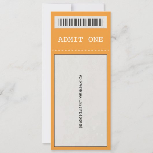 Corporate Jazz Music Night Ticket-uitnodiging Kaart (Achterkant)