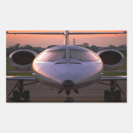 Corporate Jet Plane Revel Rechthoekige Sticker