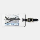 Corporate Jet Vliegtuig Bagagelabel (Voorkant horizontaal)