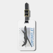 Corporate Jet Vliegtuig Bagagelabel (Voorkant verticaal)