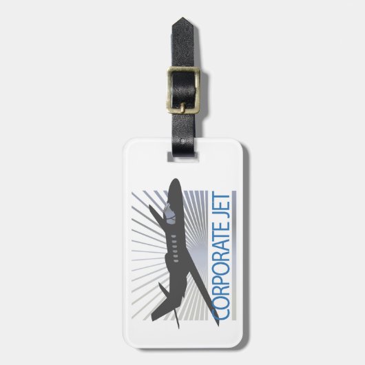 Corporate Jet Vliegtuig Bagagelabel (Voorkant verticaal)