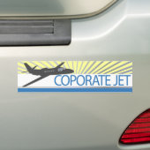 Corporate Jet Vliegtuig Bumpersticker (Op auto)