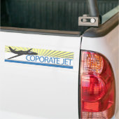 Corporate Jet Vliegtuig Bumpersticker (Op Truck)