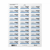 Corporate Jet Vliegtuig Etiket (Full Sheet)