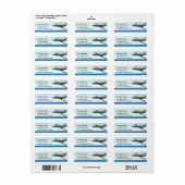 Corporate Jet Vliegtuig Etiket (Full Sheet)