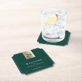 CORPORATE JUBILEUM business wit groen goud Kartonnen Onderzetters (Insitu)