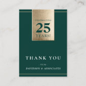 CORPORATE JUBILEUM business wit groen goud Visitekaartje (Voorkant)