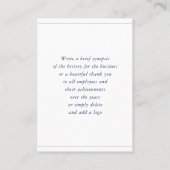 CORPORATE JUBILEUM business wit marineschilder Visitekaartje (Achterkant)