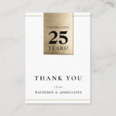 CORPORATE JUBILEUM business wit zwart goud Visitekaartje (Voorkant)