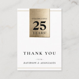 CORPORATE JUBILEUM business wit zwart goud Visitekaartje