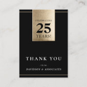 CORPORATE JUBILEUM business zwart witgoud Visitekaartje (Voorkant)