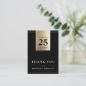 CORPORATE JUBILEUM business zwart witgoud Visitekaartje (Staand voorkant)