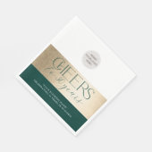 CORPORATE JUBILEUM elegant zakelijk groen goud Servet (Hoek)