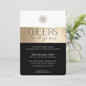 CORPORATE JUBILEUM elegant zakelijk zwart goud Kaart (Staand voorkant)