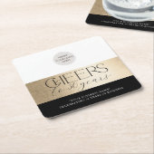 CORPORATE JUBILEUM elegant zakelijk zwart goud Kartonnen Onderzetters (Schuin)