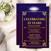 Corporate Jubileum Nodig Paarse Blauwe Gradiënt ui Kaart