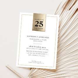 CORPORATE JUBILEUM stijlvol zakelijk goud zwart Kaart