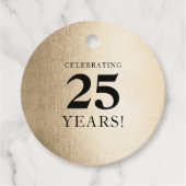 CORPORATE JUBILEUM stijlvol zakelijk zwart goud Bedankjes Labels (Voorkant)