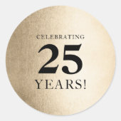 CORPORATE JUBILEUM stijlvol zakelijk zwart goud Ronde Sticker (Voorkant)