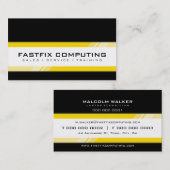 CORPORATE KAART moderne hi-tech zing geel Visitekaartje (Voorkant / Achterkant)