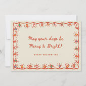 Corporate Kantoor Doodle Kerstverlichting Foto Feestdagenkaart (Voorkant)