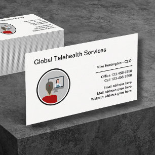 Corporate Kantoor Telehealth Medical Business Visitekaartje