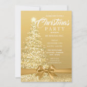 CORPORATE Kerstboom Lint Gouden Feest Kaart (Voorkant)