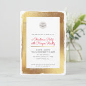 CORPORATE KERSTFEEST logo glam gouden lijst Feestdagenkaart (Staand voorkant)