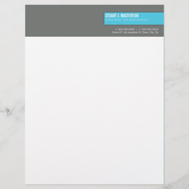 CORPORATE LETTERHEAD:: eenvoudig geblokkeerd 2 Briefhoofd (Voorkant)