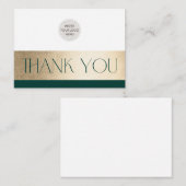 CORPORATE LOGO bedankt business groen goud Visitekaartje (Voorkant / Achterkant)