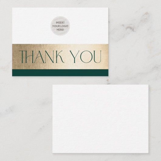 CORPORATE LOGO bedankt business groen goud Visitekaartje (Voorkant / Achterkant)